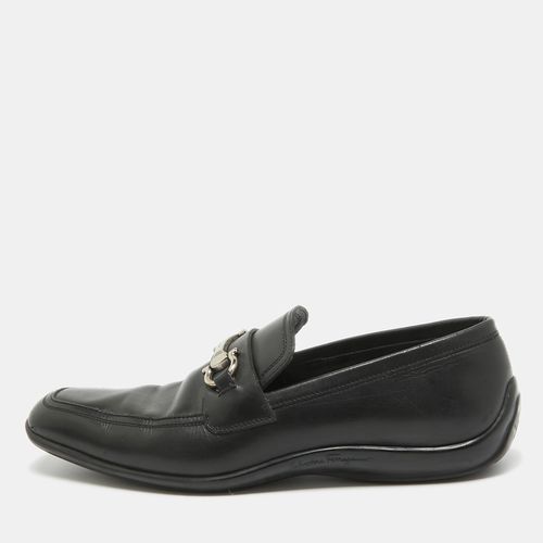 Salvatore Ferragamo Black Leather Gancini Bit Loafers Size 42 - Salvatore Ferragamo - Modalova