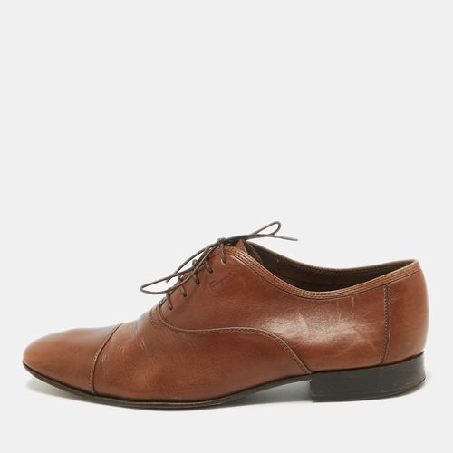 Salvatore Ferragamo Brown Leather Lace Up Cap Toe Oxford Size 43 - Salvatore Ferragamo - Modalova