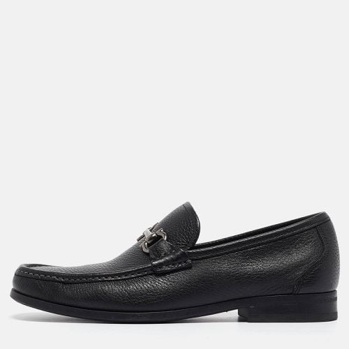 Salvatore Ferragamo Black Leather Gancini Loafers Size 39.5 - Salvatore Ferragamo - Modalova