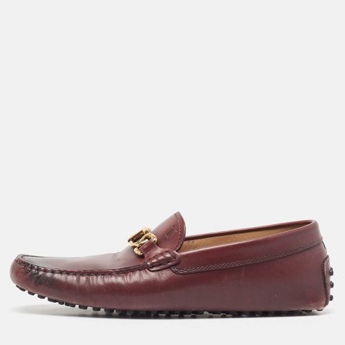 Salvatore Ferragamo Burgundy Leather Slip On Loafers Size 40.5 - Salvatore Ferragamo - Modalova