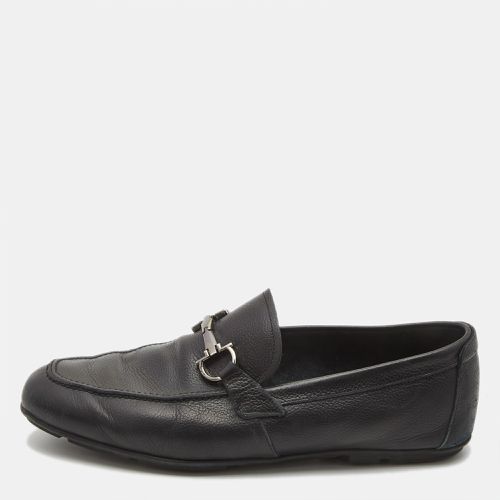 Salvatore Ferragamo Black Leather Gancini Slip On Loafers Size 41 - Salvatore Ferragamo - Modalova