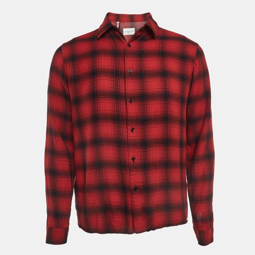 Sandro Red Plaid Cotton Long Sleeve Shirt M - Sandro - Modalova