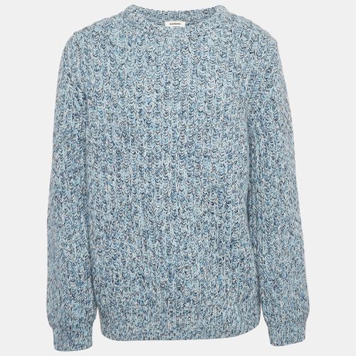 Sandro Blue Heavy Wool Knit Crew Neck Sweater XXL - Sandro - Modalova