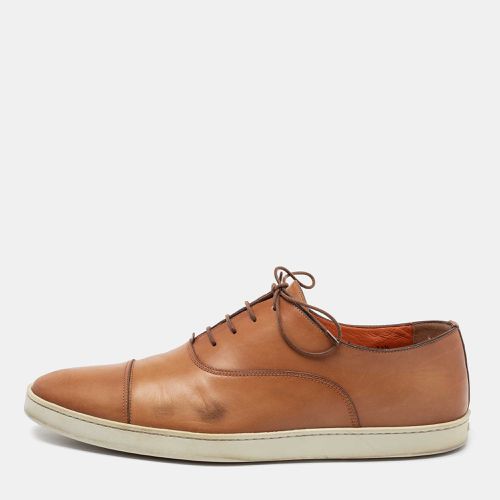 Santoni Brown Leather Lace Up Derby Size 45.5 - Santoni - Modalova