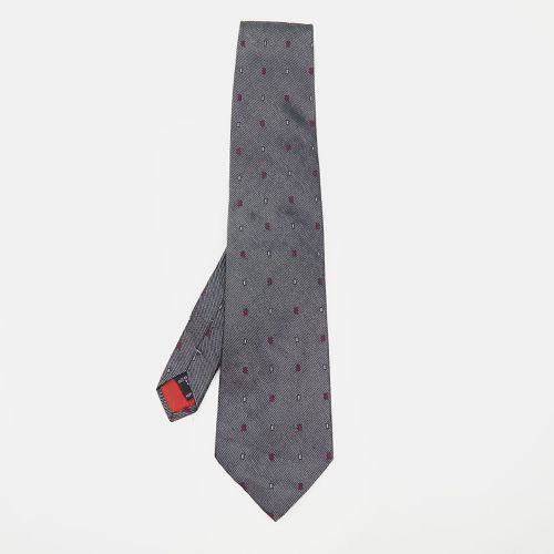 S.T. Dupont Charcoal Grey Jacquard Silk Tie - S.T. Dupont - Modalova