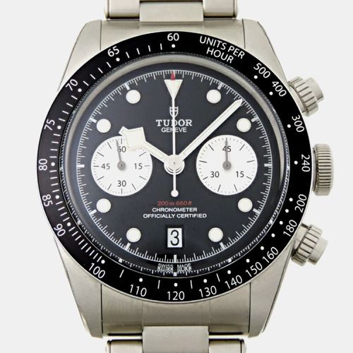 Tudor Black Stainless Steel Black Bay Chrono 79360N Men's Watch 42mm - Tudor - Modalova