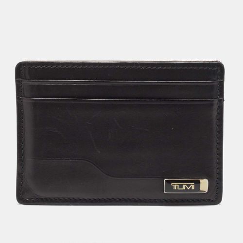 Tumi Black Leather Logo Card Holder - TUMI - Modalova