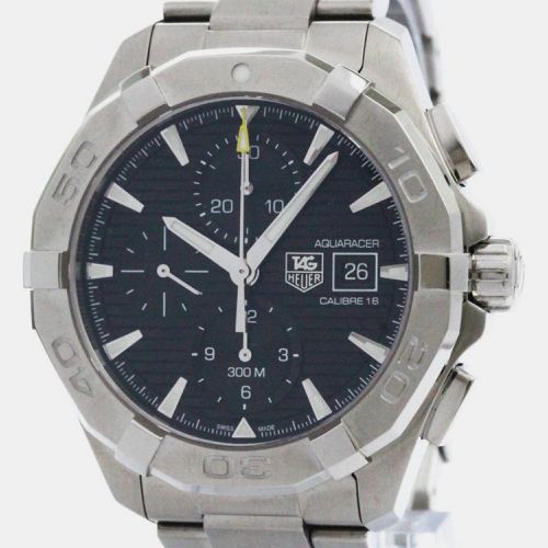 Tag Heuer Black Stainless Steel Aquaracer Automatic Men's Wristwatch 43 mm - Tag Heuer - Modalova