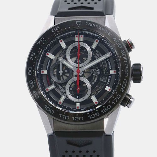 Stainless Steel Carrera CAR2A1Z.FT6044 Automatic Men's Wristwatch 45 mm - Tag Heuer - Modalova