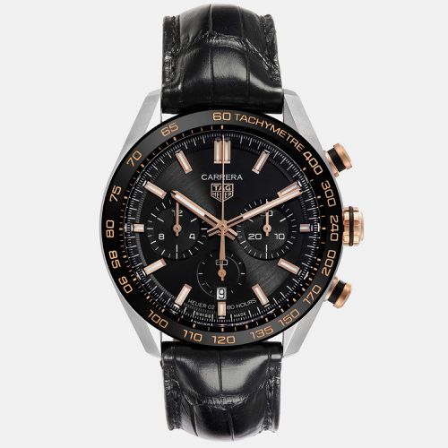 Tag Heuer Black Stainless Steel Carrera CBN2A5A Automatic Men's Wristwatch 44 mm - Tag Heuer - Modalova