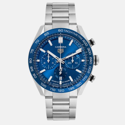 Tag Heuer Blue Stainless Steel Carrera CBN2A1A Automatic Men's Wristwatch 44 mm - Tag Heuer - Modalova