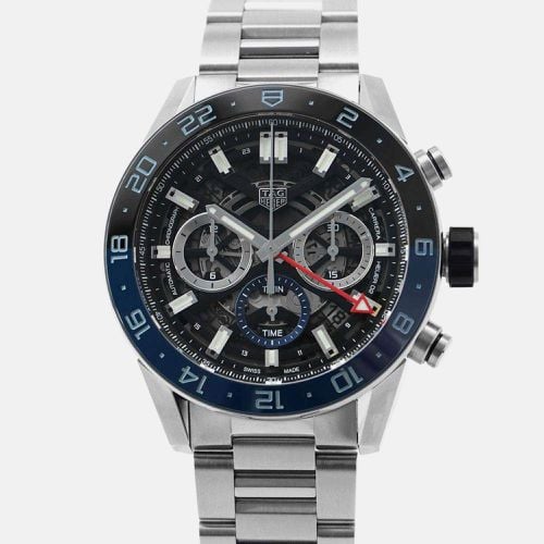 Skeleton Stainless Steel Carrera Automatic Men's Wristwatch 45 mm - Tag Heuer - Modalova