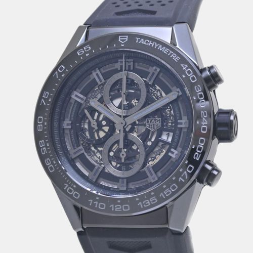 Tag Heuer Black Ceramic Carrera Calibre Heuer 01 CAR2A90.FT6071 Automatic Men's Wristwatch 45 mm - Tag Heuer - Modalova