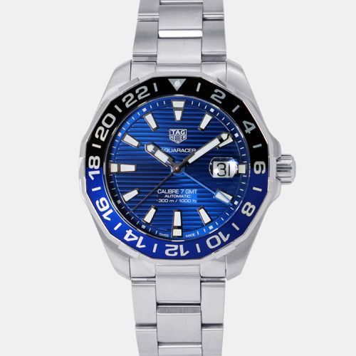 Tag Heuer Blue Stainless Steel Aquaracer WAY201T.BA0927 Automatic Men's Wristwatch 43 mm - Tag Heuer - Modalova