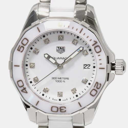 Stainless Steel Aquaracer WAY131D Quartz Men's Wristwatch 36 mm - Tag Heuer - Modalova