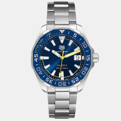 Tag Heuer Blue Stainless Steel Aquaracer Shinji Kagawa Limited Edition WAY201H Men's Wristwatch 43 mm - Tag Heuer - Modalova