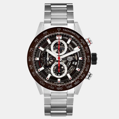 Tag Heuer Black Stainless Steel Carrera CAR201U Automatic Men's Wristwatch 43 mm - Tag Heuer - Modalova