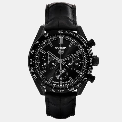 Tag Heuer Black Stainless Steel Carrera Chronograph Japan Special Edition CBN2A1G Men's Wristwatch 44 mm - Tag Heuer - Modalova