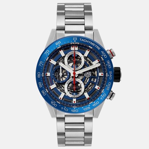 Tag Heuer Blue Stainless Steel Carrera CAR201T Automatic Men's Wristwatch 43 mm - Tag Heuer - Modalova