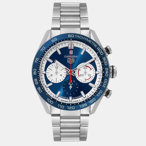 Tag Heuer Blue Stainless Steel Carrera CBN2A1E Automatic Men's Wristwatch 44 mm - Tag Heuer - Modalova