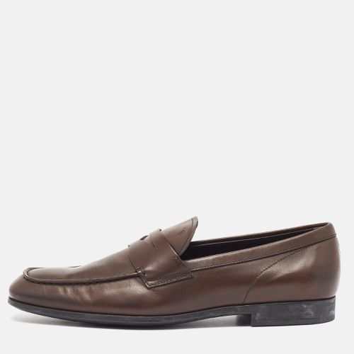 Tod's Brown Leather Penny Loafers Size 45.5 - Tod's - Modalova