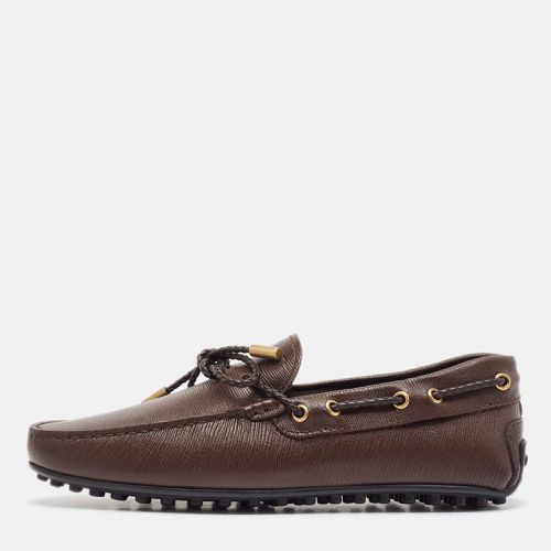 Tod's Brown Leather Lace Up Loafer Size 39.5 - Tod's - Modalova