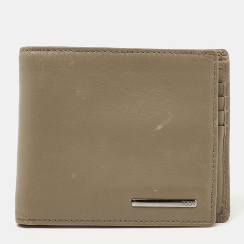 Tod's Olive Green Leather Bifold Wallet - Tod's - Modalova