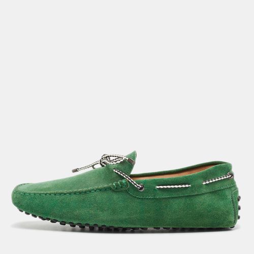 Tod's Green Suede Gommini Bow Loafers Size 41 - Tod's - Modalova