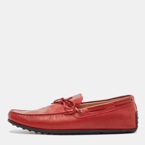 Tod's Red Leather Slip On Loafers Size 44 - Tod's - Modalova