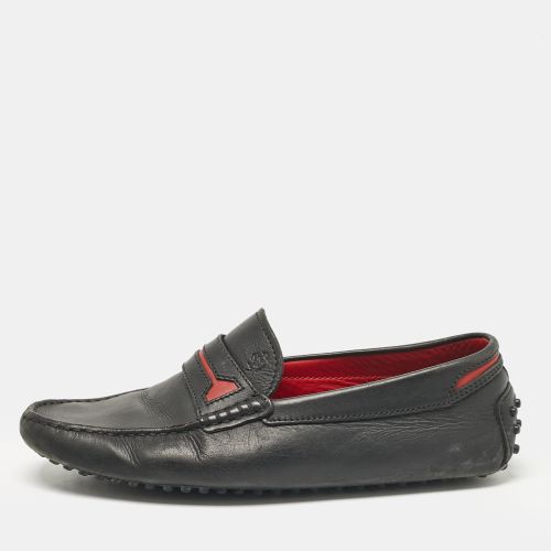 Tod's Black/Red Leather Slip on Loafers Size 39 - Tod's - Modalova