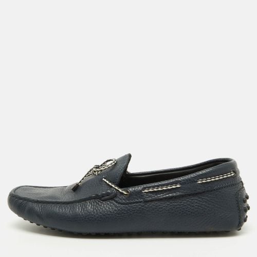 Tod's Navy Blue Leather Driver Bow Slip On Loafers Size 42 - Tod's - Modalova