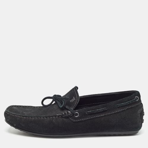 Tod's Black Suede Slip On Loafers Size 39.5 - Tod's - Modalova