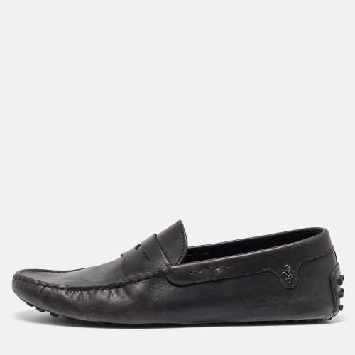 Tod's For Ferrari Black Leather Slip On Loafers Size 41 - Tod's - Modalova