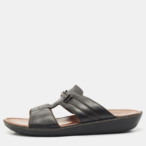 Tod's Black Leather Slide Sandals Size 44.5 - Tod's - Modalova