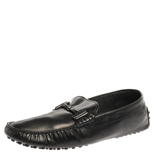 Tod's Black Leather Double T Slip On Loafers Size 44 - Tod's - Modalova