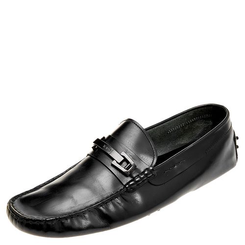 Tod's Black Leather Buckle Loafers Size 44.5 - Tod's - Modalova