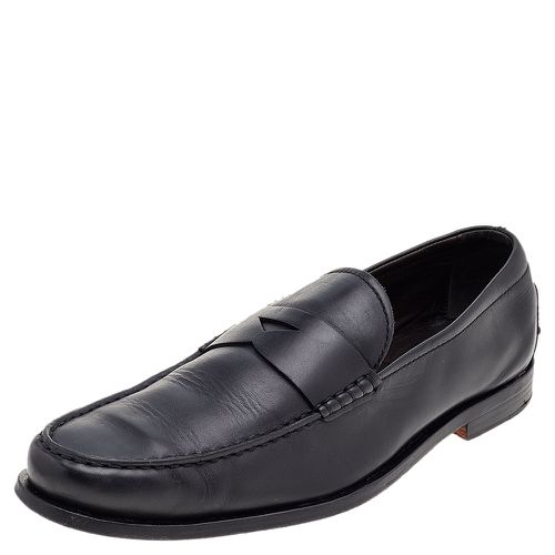 Tod's Black Leather Slip on Loafers Size 42.5 - Tod's - Modalova