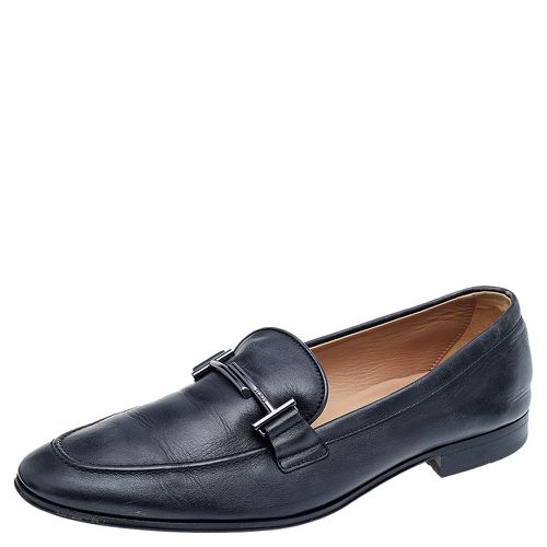 Tod's Black Leather TT Slip on Loafers Size 43 - Tod's - Modalova