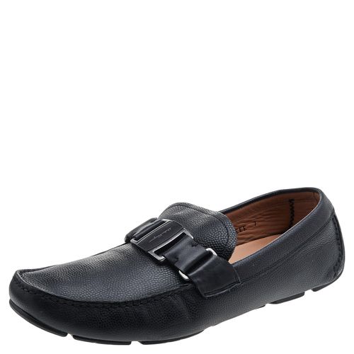 Salvatore Ferragamo Black Leather Slip On Loafers Size 41 - Salvatore Ferragamo - Modalova