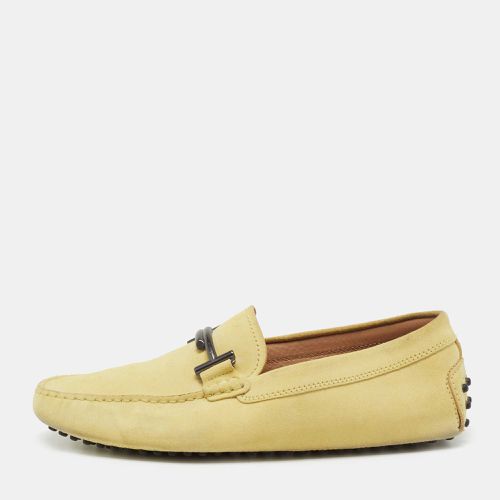 Tods Yellow Suede Gommino Double T Driving Loafers Size 39.5 - Tod's - Modalova