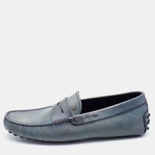 Tod's Grey Two-Tone Leather Slip On Loafers Size 40 - Tod's - Modalova