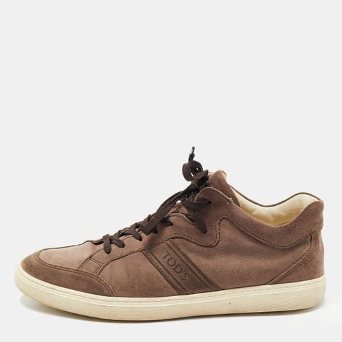 Tod's Brown Suede Low Top Sneakers Size 41.5 - Tod's - Modalova