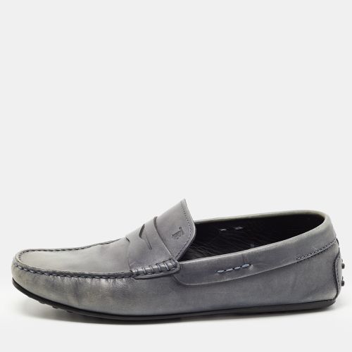 Tod's Grey Leather Penny Loafers Size 42 - Tod's - Modalova