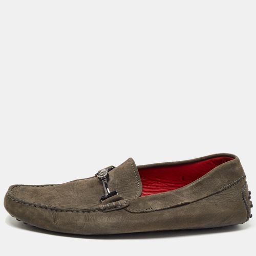 Tods Grey Nubuck Gommino Double T Driving Loafers Size 43 - Tod's - Modalova