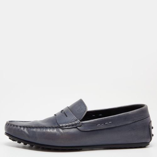 Tods Blue Leather Slip On Loafers Size 41.5 - Tod's - Modalova