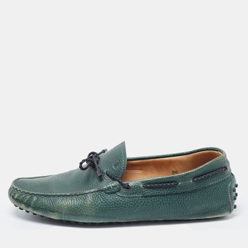 Tod's Green Leather Bow Loafers Size 42.5 - Tod's - Modalova