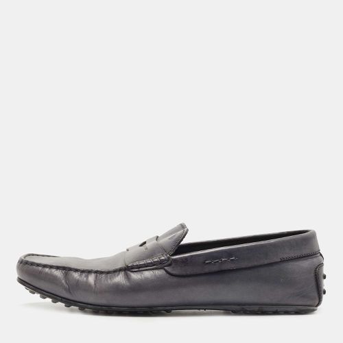 Tods Grey Leather Slip On Loafers Size 45.5 - Tod's - Modalova