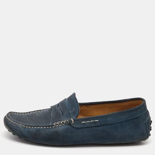 Tod's Blue Suede Gommino Driving Loafers Size 42 - Tod's - Modalova