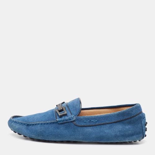 Tod's Blue Suede Buckle Slip On Loafers Size 40 - Tod's - Modalova