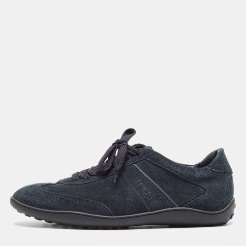 Tods Blue Suede Low Top Sneakers Size 39.5 - Tod's - Modalova